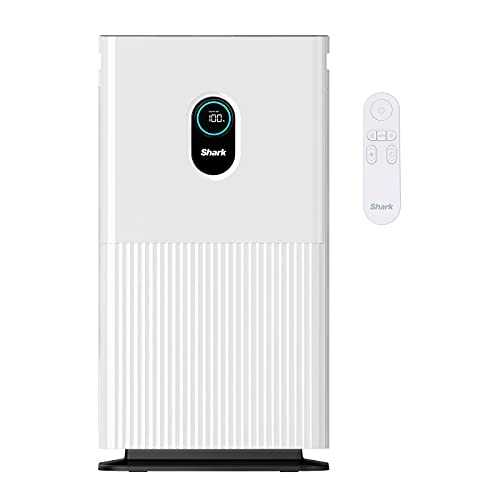 Shark Air Purifier 6 [HE600UK] Large Rooms, Clean Sense iQ, Auto Mode, Multi-Staged Filtration, White