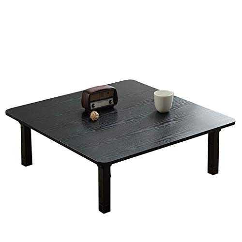 Folding Table, Japanese Low Square Table/coffee Table/dining Table/small Desk, for Tatami Bedroom Bay Window Tea Room, L60/70/80cm (Color : B, Size : 80cm)