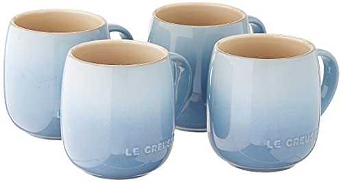 Le Creuset PG70433A-1342 Heritage Mug, Set of 4/13 oz. Each, Coastal Blue