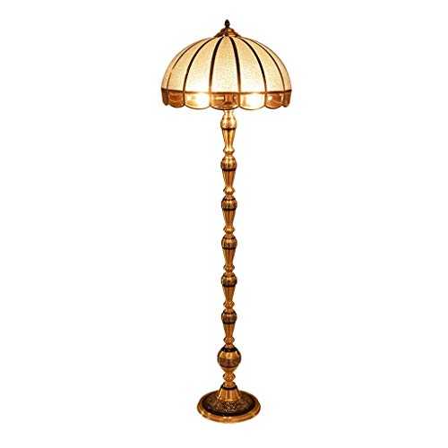 N /A Light ? L European Floor Lamp for Living Room Sofa Bedroom Bedside Retro Copper Super Bright Vertical Lamp