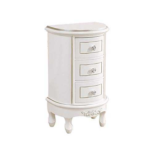 Accent Table Nightstand Bedroom European Bedside Table | Curved Side Cabinet | Bedroom Solid Wood Sofa Side Cabinet | Bedside Table Living Room Locker Tripod Small Table (Size : 40X30X68.5CM)