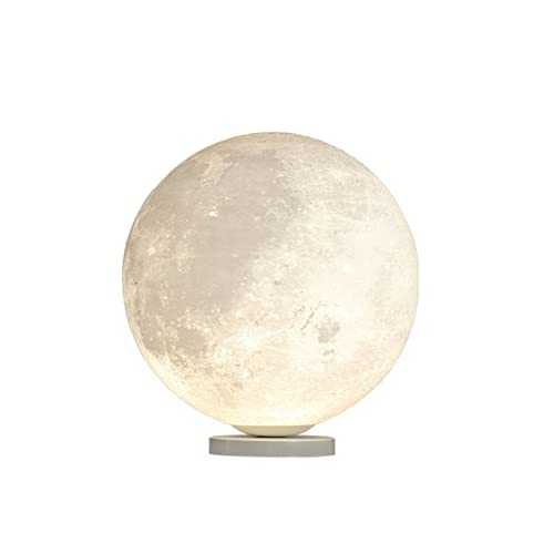Floor Lamp Floor Lamp Moon Floor Lamp Living Room Bedroom Bedside Sofa Atmosphere Lamp, Vividly Restore The Moon Shape, Three-Color Dimming, Eye Protection Lighting Standing Lamp