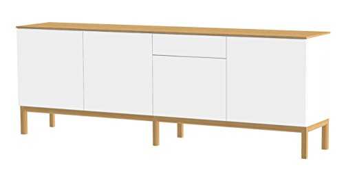 TENZO Designer Sideboard, White/Oak