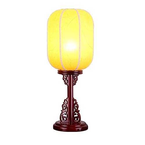desk lamp Chinese Style Small Table Lamp Solid Wood Studio Bedroom Bedside Living Room Book Room Red Antique Palace Lamp Antique Table Lamp