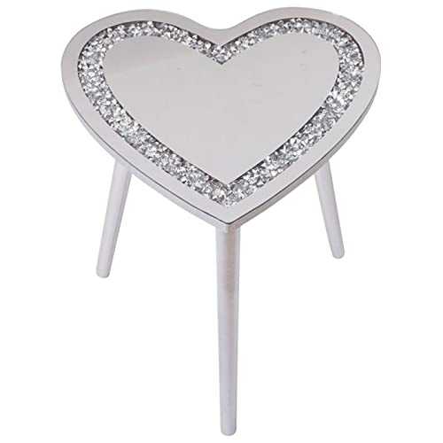 lesser and pavey LP47783 Crystal Heart Coffee Table | For Adults | Multicolor Accessory, Silver