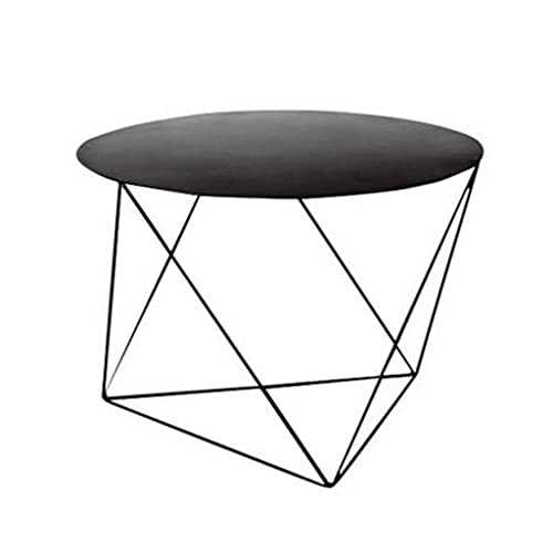 XINGDONG Creative Coffee Table Wrought Iron Simple Small Coffee Table European-style Small Apartment Living Room Simple Round Coffee Table Tea Table Mini
