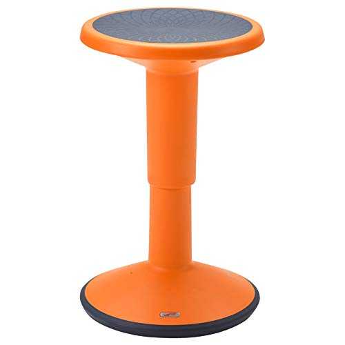 ECR4Kids SitWell Adjustable Stool - Core Engagement / Active Sitting Stool with Adjustable Height, Orange