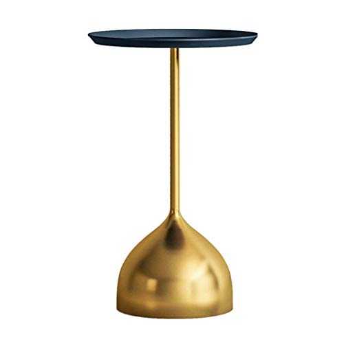 Metal Round Plate Side Table Round,Bedside Table End Table Coffee Table Modern Decorative Table For Living Room, Bedroom Sofa Small Round Table Corner Table (Color : Gold-B, Size : 48 * 60cm)