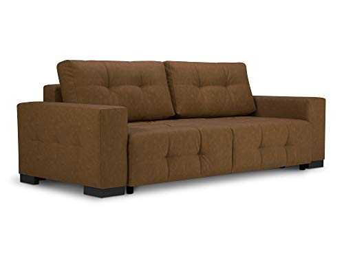 Kooko Home Alto 3 Seater Sofa Bed with Storage Chest, Beige, 250 x 106 x 90 cm