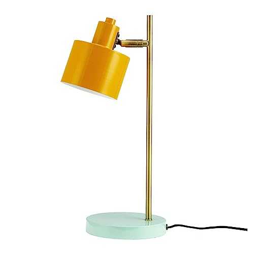 Dyberg Larsen - Ocean Table Lamp Curry/Brass/Turquoise - Metal - E14/40W - Indoor - Danish Design - Modern - Light