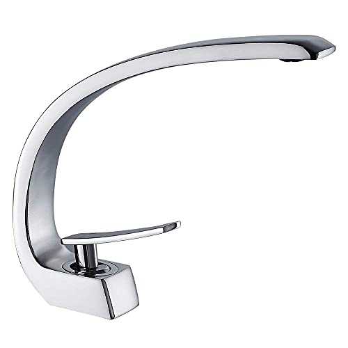 WYZQ Durable Bathroom Sink Taps Basin Faucet - Modern Fancy Overall Left Vertical Hot and Cold Faucet with Solid Brass, Ceramic Valve Core, Scratch and Corrosion Resistant Easy Installation,Taps