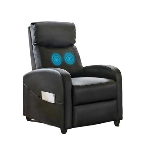 hongyifei2024 Armchair Recliner Chair For Adults Massage Reclining Chair For Living Room Adjustable Modern Recliners Chair (Color : Light Black)