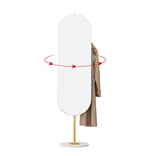 Full-length dressing mirror floor-to-ceiling household bedroom living room three-dimensional dressing mirror multifunctional full-body mirror rotatable mirror with hanger
