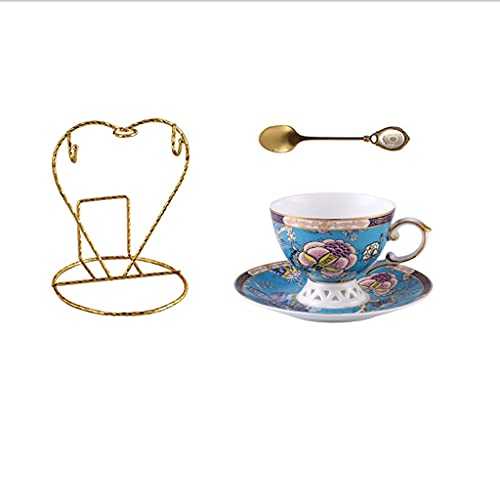 MQH Home Tea Cup Set European Luxury Afternoon Tea Palace Cup Bone China Coffee Cup Set Service for Wedding Tea Party (Size : 2 pcs)