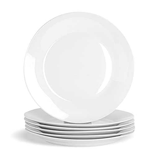 Argon Tableware Large Classic Rimmed White China Dinner Plate - 300mm - Pack of 6