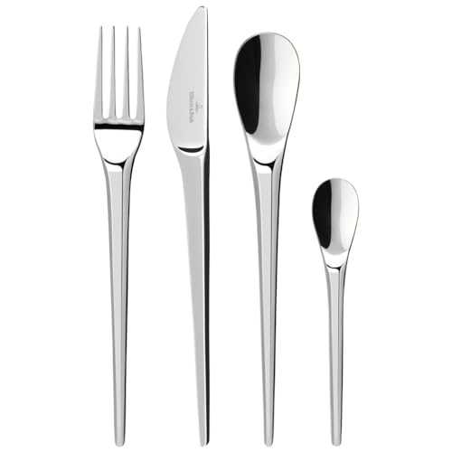 Villeroy & Boch New Moon Cutlery 24 Pieces, Stainless Steel 18/10
