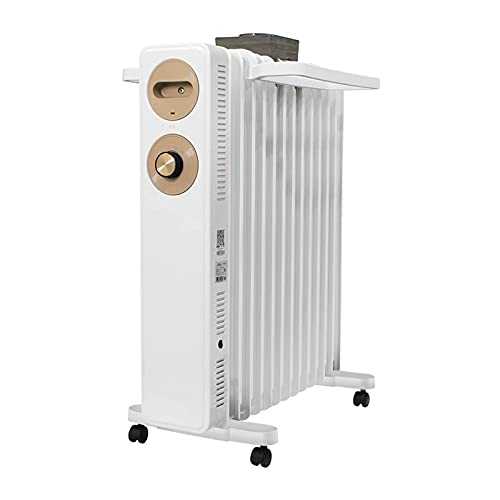13 Fin 2.2KW Oil Filled Radiator, Portable Electric Silent Space Heater with Drying Rack, Thermostat, 3 Heat Settings, Safety Tip-Over & Overheating, Energy Saving, Ideal for Office And Home