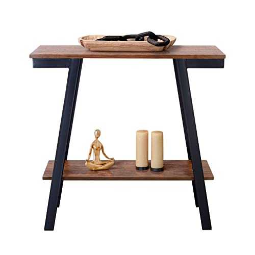 Zenvida Console Table, Narrow Sofa Table with Storage for Living Room, Entryway Modern Industrial Accent Table