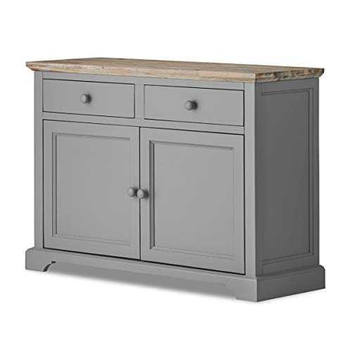 Florence Sideboard. Solid Dove Grey sideboard, kitchen cupboard with 2 drawers, doors and shelf. FULLY ASSEMBLED