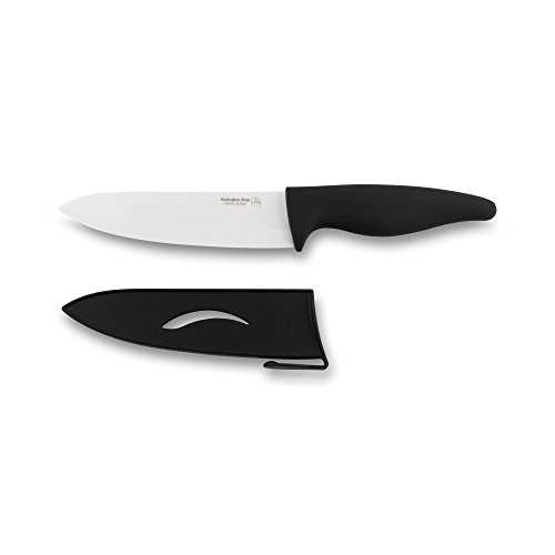 Rockingham Forge, Ceramic, Black, 7" Chef's Knife with Sheath