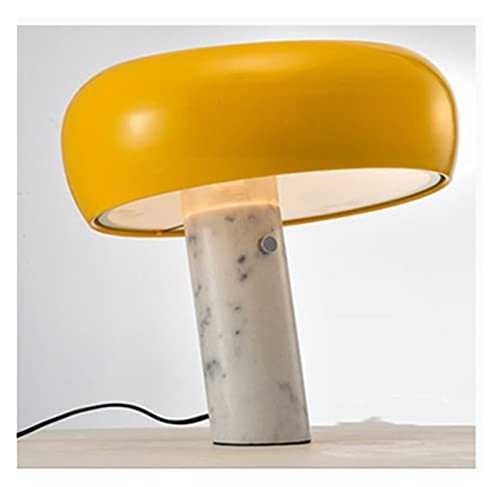 YUGHJFEN lamps Nordic Mushroom Table Lamp Led Desk Lamp Mushroom Night Stand Lamp Bed Room Decoration Bedside Lamp Desk Home Lamp (Color : 26cm-28cm, Lampshade Color : Yellow)