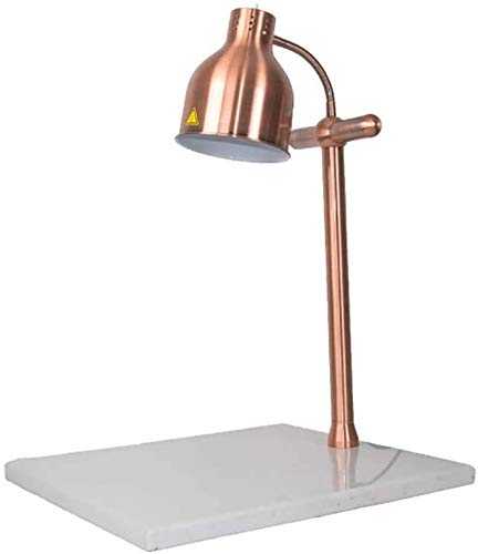 Suge Adjustable Heat Lamp Antique Metal Table Lamp -250W Food heating Lamp-Dinning Table, Coffee Table(Used to Maintain the Temperature of the Food) (Color : Brass)