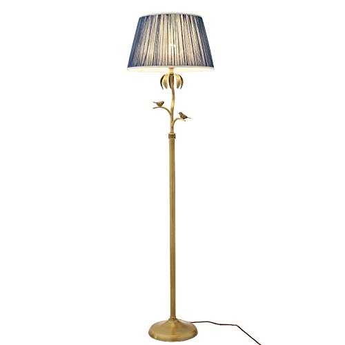 WEI-LUONG American Country Modern Copper Floor Lamp Brass Light Bird Table Lamp Golden Tree Branch Leaf Floor Lamp Standard Light vintage