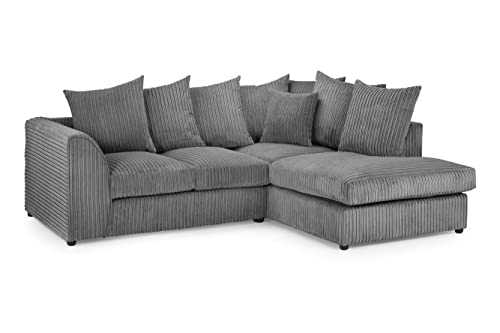 Honeypot - Sofa - Harley Jumbo Cord - Grey - Fabric (Right Hand Facing Corner)