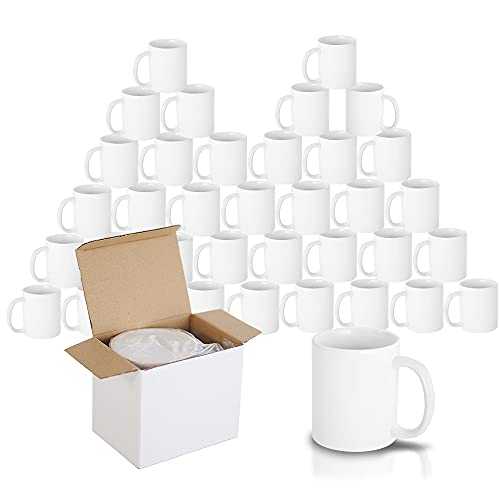Signzworld Sublimation Mugs 10oz Blank Plain White Coffee Mug with Gift Boxes (144 Pack)