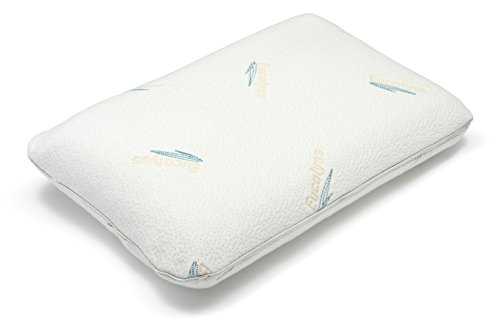 Reedhams Dunlop Latex Pillow With Eucalyptus, Medium Loft Natural Foam Pillow with Machine Washable Eucalyptus anti-snore Cover Medium Firm for Side Sleeper & Stomach Sleeper