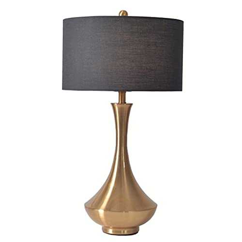 YUHUAWF Bedside Lamp Modern Metal Bedside Table Lamp Simple Personality Bedside Table Lamp Bedroom Bedside Lamp Study Room Living Room Fashion Decorative Table Lamp Dimmable (Size : D)