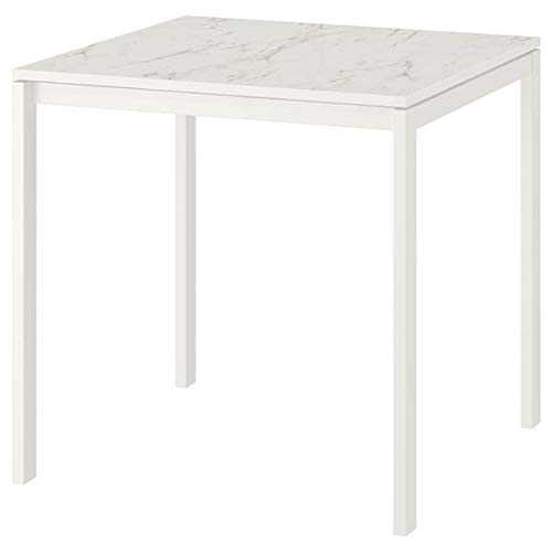 DiscountSeller MELLTORP Table, white marble, white, 75x75 cm, durable and easy to care for. Up to 4 seats. Dining tables. Tables & desks. Furniture. Environment friendly.