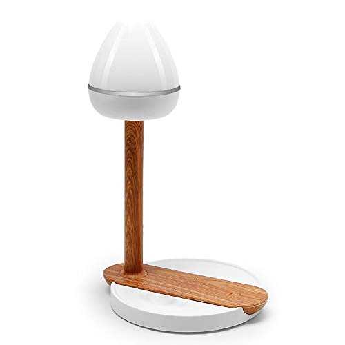 Gvbkscnjgjhk Desk Lamp, Dimmable Table Lamp - USB Charging Port,Wireless Fast Charging Table Lamp,Creative Flower Bud Table lamp,Household Bed Head USB Night Light with Qi Wireless Charging Base LED G