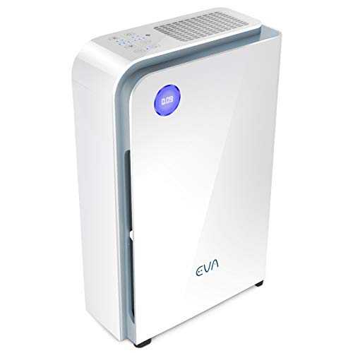 EVA Alto nine Air Purifier, 2 Year Filter Supply Included, True HEPA, Active Carbon, UV and Ion - 66m² Multi-Room Coverage