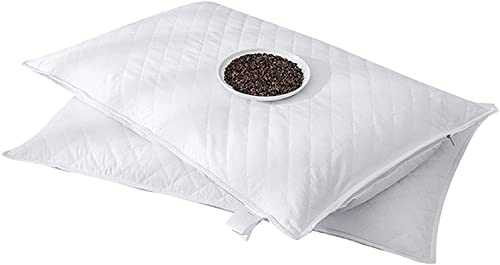HONGLIUDSF Boost sleep Pillow Cuscino Pieno Di Grano Saraceno Cuscino Per Adulti Cuscino Singolo Per Dormire Good Sleep(Color: White Size: One size) (Color : White, Size : One Size)