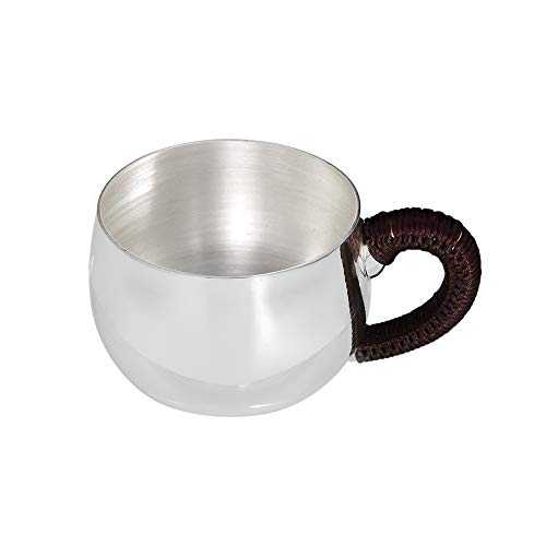 XXSC-ZC Sterling Silver Tea Cups, Anti-Scalding Silver Water Cups with Handles, Mugs, Coffee Cups, Wine Glasses, Single Household Small Cups,150ML