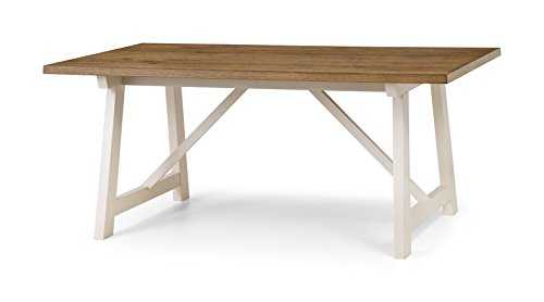 Julian Bowen Pembroke Dining Table, Ivory/Oak