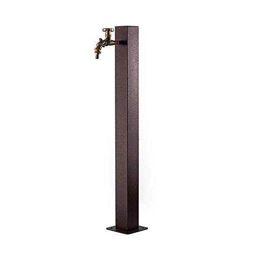 Outdoor Faucet Stainless Steel Antifreeze Cold Water Brass Faucet Column Type Dual Interface tap for Villa Garden Patio Pool Garden Taps,B