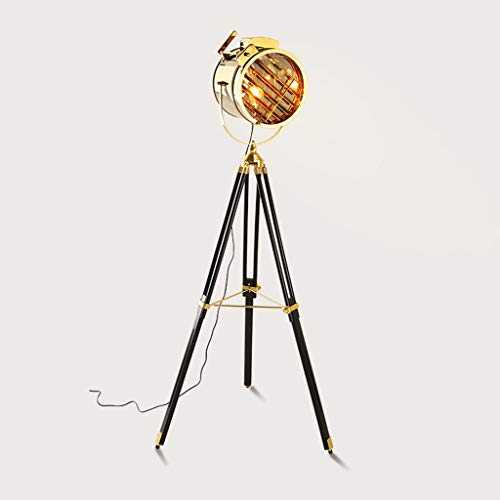 N/Z Home Equipment Standing Lamp Tripod Living Room Floor Lamp Retro Industrial Winds Stage Searchlight Photography Lights (Color : A)