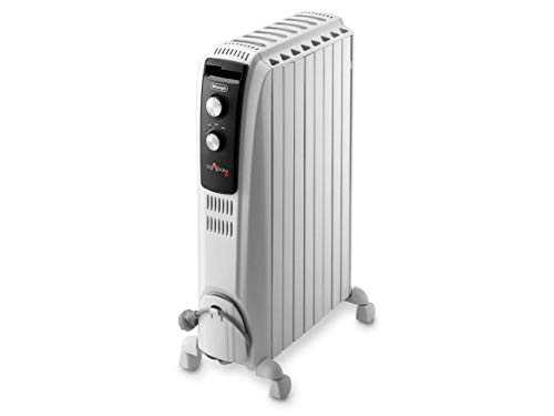 De'longhi Dragon TRD04 0820 Oil Radiator, 2000 W, Frost Function, 3 Power Settings, Handle and Wheels, Cable Storage, White