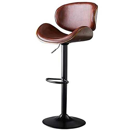 VERDELZ Leather Swivel Bar Stools, Height Adjustment Esthetician Chair | Spa Drafting Lash Stool For Pedicure Drum Tattoo Workbench Chair