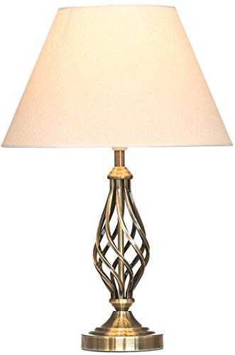 Kingswood Barley Twist Traditional Table Lamp - Antique Brass