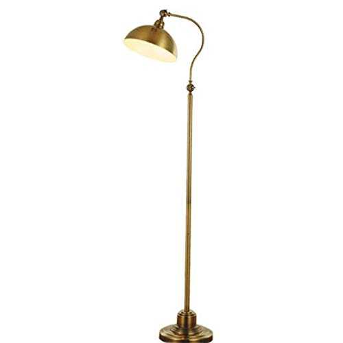 LED Retro Floor Lamp Reading Standing Light with Arc Hanging Shade Tall Pole Lamp for Bedroom Living Room Office Modern LED Bronze Reading Standing Lamp (Color : Bronze)