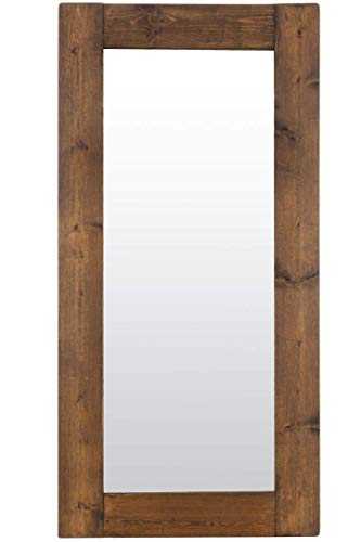 Large Natural Solid Wood Wall Mirror 6Ft X 3Ft (183cm X 91cm)