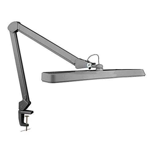 (New Model) Neatfi XL 2,500 Lumens LED Task Lamp with Clamp, UK Plug, Eye-Caring LED Lamp,30W Super Bright Desk Lamp,162 Pcs SMD LED, 22 Inches Wide Lamp,Table Clamp LED Light (Silver)