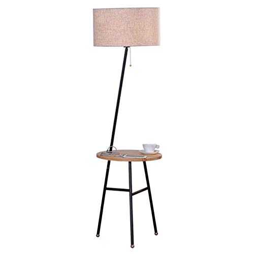 OBRARY Floor Lamp Floor Lamp Indoor Lighting with Partition Standing Lamp Antique - Foot Switch (Color : Wood Color) liuzhiliang (Color : Wood Color)