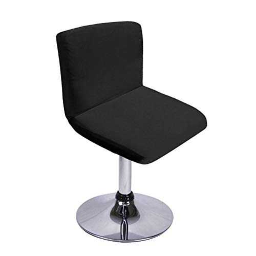 BTSKY Black Bar Stools Slipcovers with Backrest Cover Stretch Chair Cover for Short Swivel Dinning Chair Back Chair Bar Stool Chair