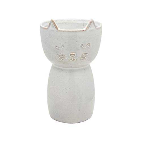 Sass & Belle Speckled Cat Grey Vase