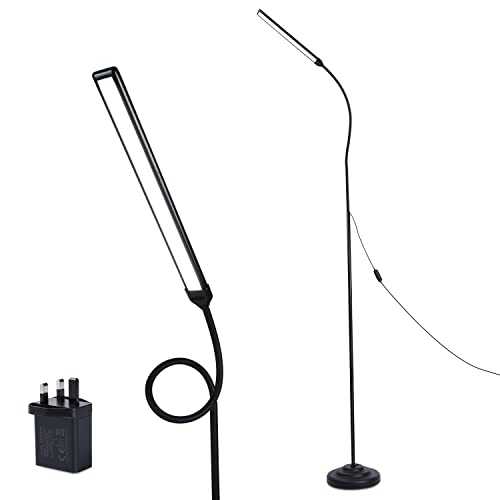 CeSunlight Floor Lamp, Standard Lamp for Living Room, 11 Watts, 900 Lumen, 85 CRI, 3 Color Modes and 10 Brightness Levels, Standing Lamp for Bedroom, Reading and Office, Adapter Included