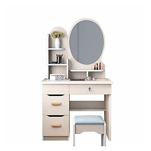 xuejuanshop Makeup Dressing Table Dressing Table Bedroom Simple Modern Dressing Table Economy Dressing Cabinet Simple Net Red Dressing Table Combination Vanity Table (Color : White)